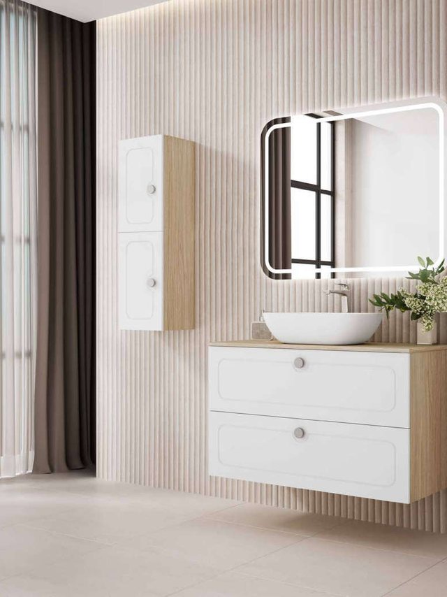 Colección Dalma de Campoaras en blanco con espejos cápsula
