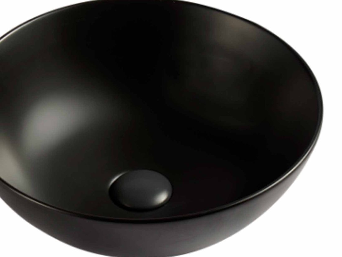 Lavabo sobreencimera negro mate, novedad de Cromados Modernos